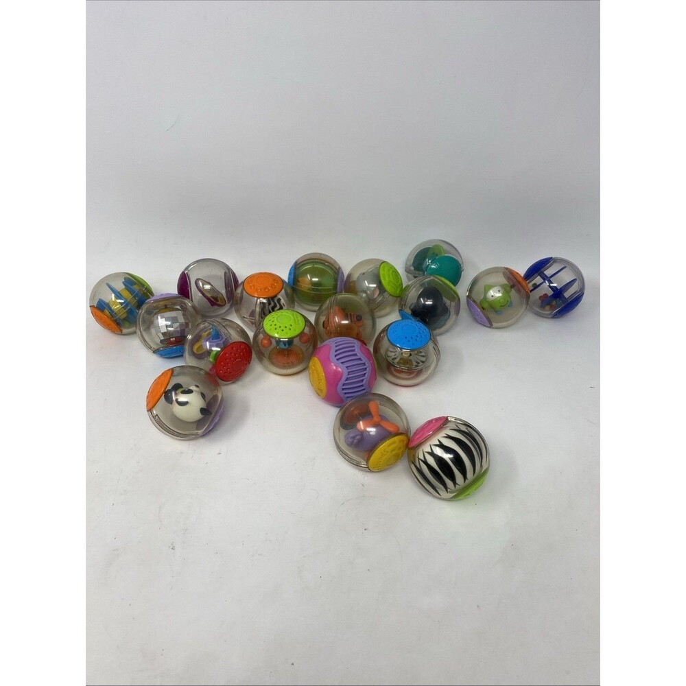 Fisher Price ROLL A ROUNDS BALLS Lot of 18 Sensory Animals Panda Plane +